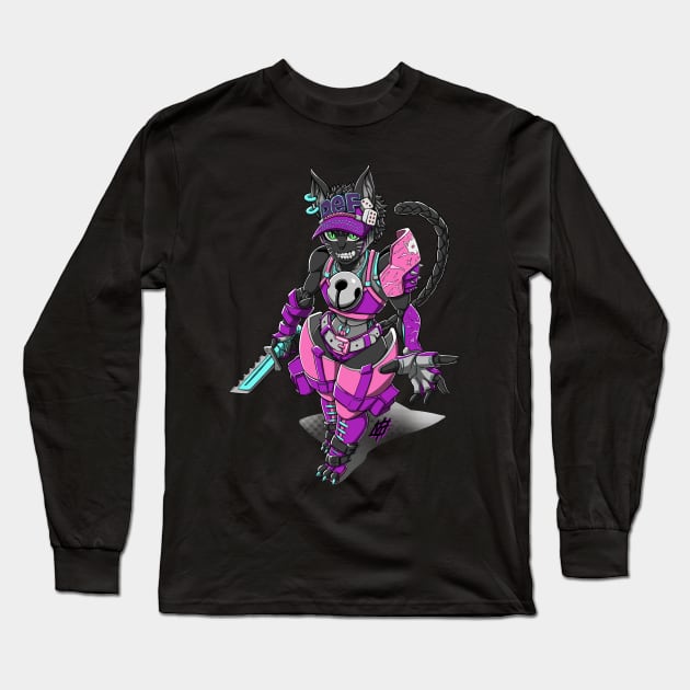 Sprinkles: The Robot Cat Girl Long Sleeve T-Shirt by Toro Comics